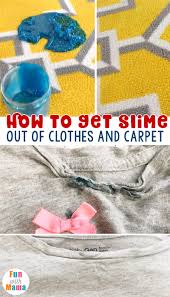 how to remove slime from clothes with