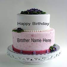 write name on beautiful birthday cake