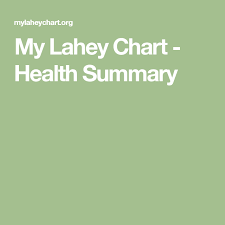My Lahey Chart Health Summary Lahey Login Page