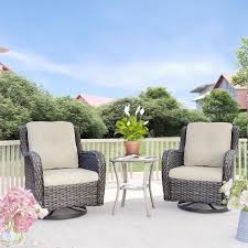 Joyside 3 Piece Wicker Patio