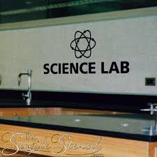science lab vinyl decal educational