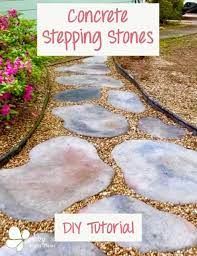 diy concrete stepping stones that look