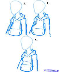 This forms the opening of the hood. How To Draw A Hoodie Guided Drawing Drawing Tips Art Reference Photos