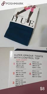 Nip Hue Super Opaque Control Top Tights Ocean 1 Brand New