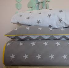 Grey Baby Bedding Pure Cotton Cot Bed