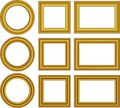 gold frames set clip art 105727 free