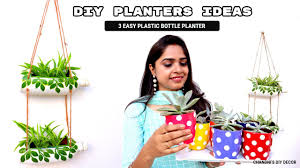 3 easy plastic bottle planters idea