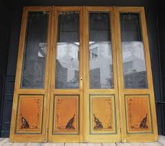 Art Nouveau Double Door With Etched