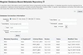 Managing The Metadata Repository