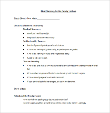 11 Meal Planning Templates Free Sample Example Format Download