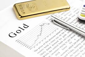 Gold Bar Gold Market Price Chart Stock Photo