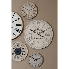Clayre Eef Clock Ø 60 Cm White Wood