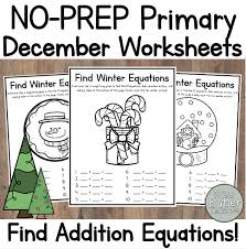 Winter Addition Equations Math Center