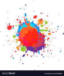 Abstract Paint Multi Color Background