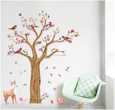 27.decals for kids who are learning to count. Cherry Blossom Tree Wall Decals Baby Room Nursery Large Tree With Flowers Wall Sticker For Kids Room Vinyl Wall Tattoo Buy Fake Cherry Blossom Trees Large Plastic Trees Nurseries Plants Trees Product On
