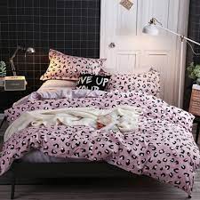 Pink Leopard Cotton Doona Duvet Cover