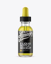 Clear Glass Bottle With Yellow E Liquid