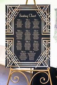 Gold Foil Seating Chart Display Old Hollywood Vows Great