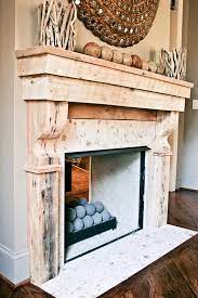 Reclaimed Wood Mantle Wood Fireplace