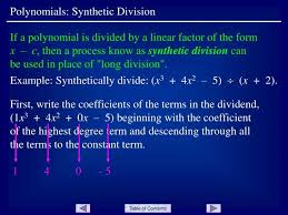 Ppt Polynomials Synthetic Division