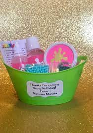 It's the easiest gift to put together. 10 Personalized Slime Kits Slime Party Favor Kit Diy Slime Station Birthday Party Uniqueslimefavors Sl Slime Party Emoji Birthday Party Mermaid Party Games