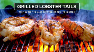 grilled lobster tail with seasoned