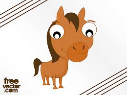 cartoon horse vector art graphics