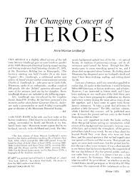 the changing concept of heroes anne morrow lindbergh 