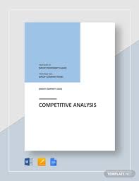 18 Competitive Analysis Examples Pdf Word Pages Examples