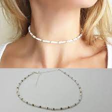 Capture great deals on stylish fine pearl necklaces & pendants from mikimoto, estate, tiffany co & more. White Beaded Choker White Chokers Gold Choker Necklace Choker Necklaces Aliexpress