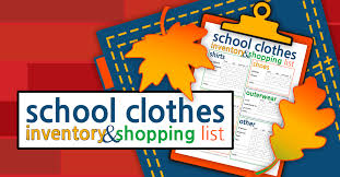 Back To School Clothes Inventory And Shopping List