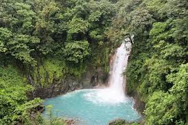 rio celeste waterfall turquoise dream