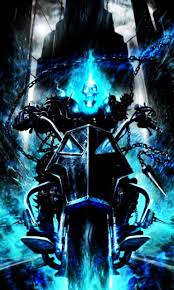 furious blue ghost rider