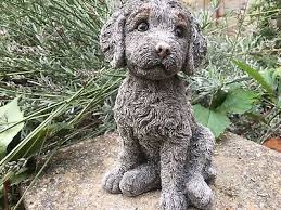 Cockapoo Dog Statue Garden Ornament