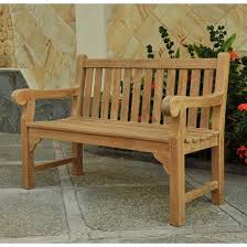 Quin Teak Wooden Garden 2 Seater Bench