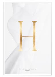Gold Letter Collection H Print By