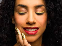 how to apply gold leaf make up and how