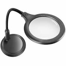5x Desktop Magnifying Glass For Reading With Light Zhsx Rechargeable Led Craft Ebay