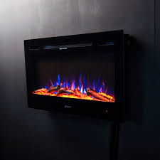 Black Wall Mounted Electric Fire
