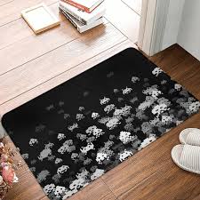 geek bathroom mat invaded black doormat
