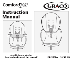 Graco Comfortsport Instruction Manual