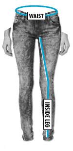 jeans trousers leggings size charts