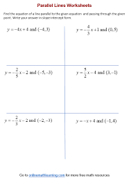 Parallel Lines Worksheets Printable