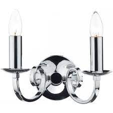 Double Chrome Wall Light In Traditional