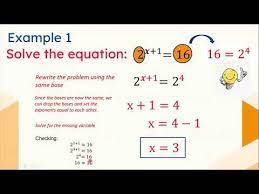 solving exponential equations you