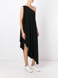 Norma Kamali Asymmetric One Shoulder Dress Black Women