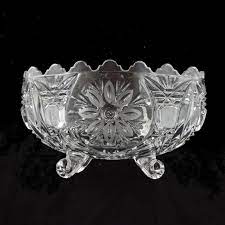Estate Glass Bowl Vintage Pressed And