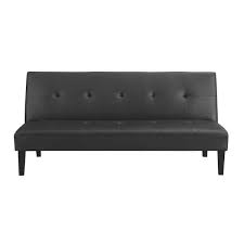 homestock black futon sofa bed faux