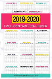 get a free printable 2020 calendar