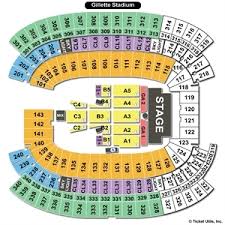 Bright Gillette Stadium Seating Chart For Kenny Chesney